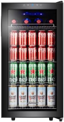 Kalamera Réfrigérateur à boissons KRC-86GE avec panneau de commande tactile, zone de refroidissement 3-18°C, réfrigérateur à bouteilles 86 litres, éclairage intérieur LED bleu, 41 dB – Image 4