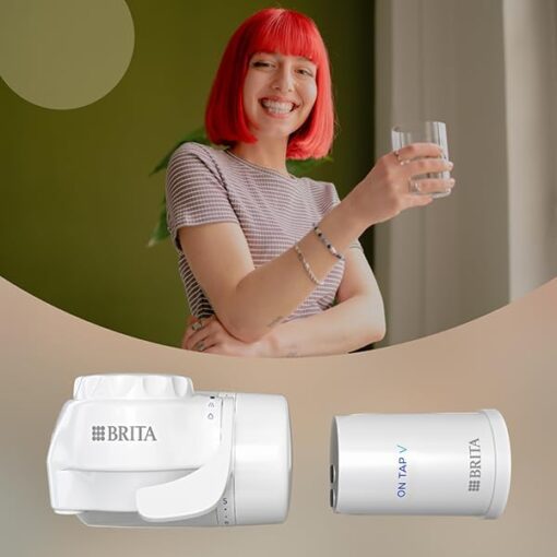 BRITA ON TAP V (600L) Cartouche de rechange pour filtre à eau – Pour une eau durable de bon goût, réduit les micro particules, PFAS, métaux lourds et autres substances qui altèrent le goût – Image 4