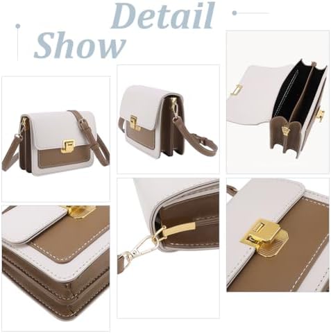 WADORN Kit de Fabrication de Sacs à Bandoulière DIY, Sac à Bandoulière en Cuir PU, Ensemble de Matériaux de Fabrication, Bricolage, Kit Complet de Couture, Sac Fait à la Main, 19x7x15 cm, Beige – Image 5