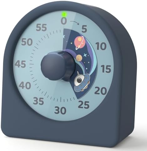 LIORQUE Minuteur Visuel Enfant Rechargeable avec Fonction Pause, Support Sonore et Muet, Timer Enfant avec Boîtier en Silicone, Convient aux Cuisine, Salle de Classe, Réunions - Blanc – Image 10