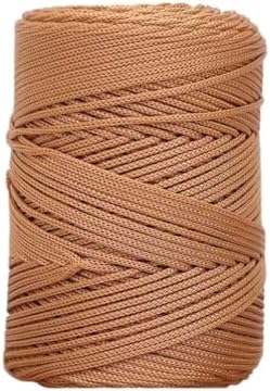 WNDUOKXH Fils à Crochet tricotés Creux en Polyester, Cordon épais pour l'artisanat de Bricolage, Fils à Crochet Creux pour Bricolage, Large Application, Kaki Clair – Image 17