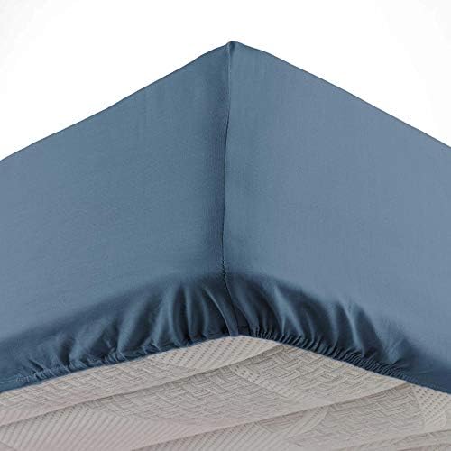 douceur d'intérieur, Drap Housse (140 x 190 cm) Oscar Anthracite, Microfibre Unie – Image 8