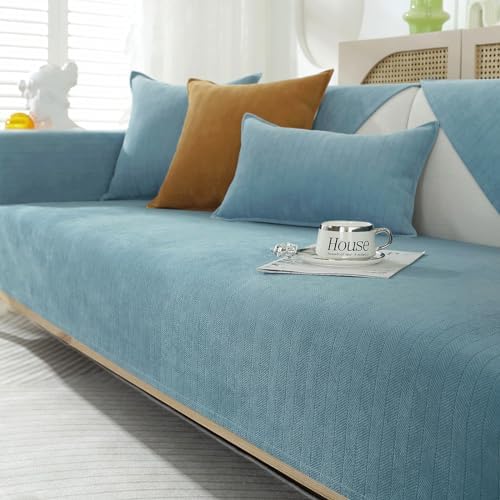Housses de canapé en flanelle lavables - Nouvelles housses de coussin de canapé, Housse de canapé antidérapante 1 2 3 4 places pour canapé sectionnel, Housse de canapé en forme de L (Gris,70x150cm) – Image 21