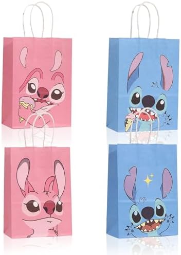 Sacs à Bonbons Anniversaire,12 Pcs Sacs Cadeaux,Sacs de Fête, Petits Sacs Cadeaux, Sacs Cadeaux en Papier Kraft, pour Fêtes de Couples, Anniversaires d'Enfants, Mariages, Noël.