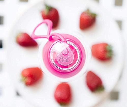 Dafi Gourde Filtrante Soft, 1 Filtre à Charbon Actif Rose 0,3 L - Filtre le Chlore et autres contaminants, Gourde Sport Transparente, Bouteille Filtrante Sans BPA, Gourde Paille, Bouteille d'eau – Image 4