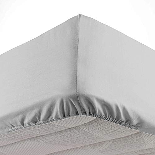 douceur d'intérieur, Drap Housse (140 x 190 cm) Oscar Anthracite, Microfibre Unie – Image 11