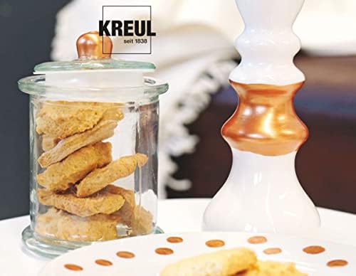 Kreul Glass & Porcelain Classic Metallicfarben Set 6 x 20 ML 16249-Glass Metallic Champagne, en Pot de 20 ML, Peinture Brillante pour Verre Base d'eau, séchage Rapide, Opaque – Image 3