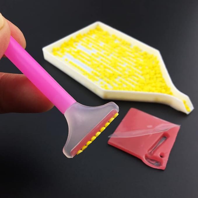 PIQIUQIU DIY Point De Croix Peinture Argile, 60pcs 2x2cm 5D Diamant Peinture Colle Argile Accessoires Colle Diamant Broderie Colle Point De Croix Peinture Peinture Argile Outil Plâtre Diamant Cire – Image 3