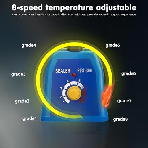 Thermoscelleuse Machine, Scelleuse Thermique, Soudeuse Sac Plastique, Avec Contrôle De La Température à 8 Vitesses, Thermoscelleuse pour Sacs En Plastique Pp Pe (Longueur 300 mm, Largeur 3 mm) – Image 4