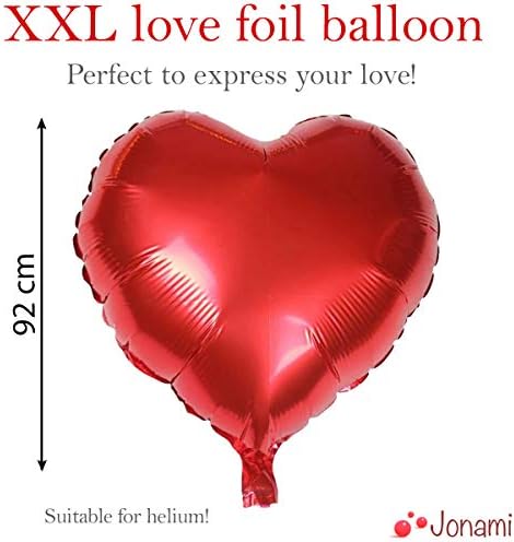 Ballon Coeur Rouge Geant XXL Hélium ou Air. Décoration Romantique pour La Saint Valentin, Déco Fiançailles et Mariage – Image 2