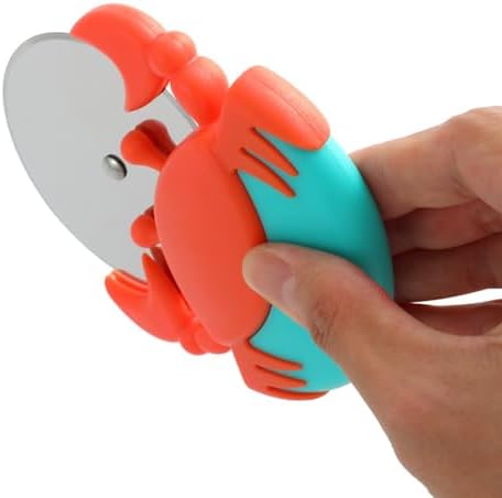 Roulette à Pizza Crabe créatif,Bootoow Roulettes à Pizza,Roulette à Pizza Original,Couteau à Pizza En Acier Inoxydable Et Plastique,Disc Coupe Pizza,Décoration Idéale Et Cadeau Créatif,Coupe Pizza – Image 4