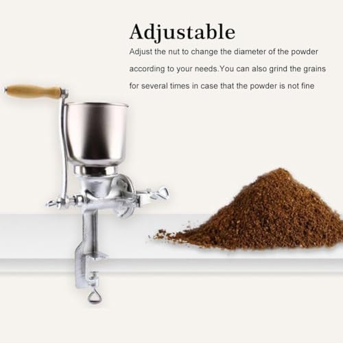 Wonder Junior Deluxe Moulin à céréales manuel manuel en noix de maïs Outil de cuisine Équipement Aliment spécial Wonder Junior Deluxe pour grains secs et huileux Épice à manivelle Pierre de blé – Image 6