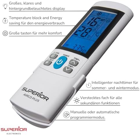 Superior Electronics SUPCU001 Airco Plus universal Airco telecommande – Image 3