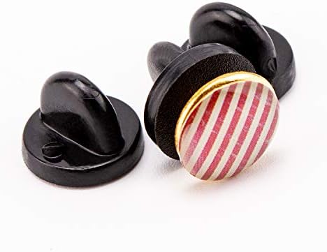 AIEX 100 Pièces Fermoir Papillon Pins Caoutchouc Pin's Fermoir Embrayage pour Épinglettes Fabrication de Bijoux Chapeaux Insignes Uniforme (Noir 11.5mm Diamètre) – Image 4