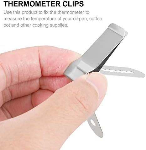 4 Pièces Clip De Fixation Du Thermomètre Clip De Grille En Métal Clip Porte-Gobelet Porte- De Température Pince De Température Fixation Grill Porte-Thermomètre Travail – Image 5