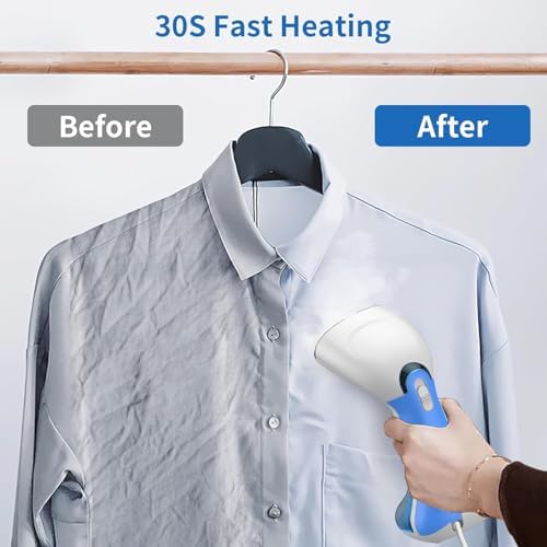 Midmoon Défroisseur Vapeur Vertical, Fer à Repasser Portable 1000W 150ml Voyage Vapeur Steamer, 30S Réchauffage Rapide Défroisseur pour La Maison, Le Bureau (White) – Image 3