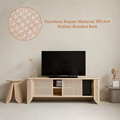 Plastique Sangle Rotin, 2 x 0,35m Sangle Cannage Rotin Rouleau, Carré Rouleau Rotin Cannage Rotin pour Bricolage Armoire Chaise Meuble – Image 3