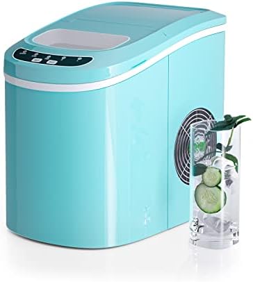 RELAX4LIFE Machine à Glaçons Autonettoyante 12KG par Jour, 9 Glaçons en 6-13 Mins,Réservoir 2.2 L pour Bureau Cuisine Bar, 24,2x35,8x32,5CM(Rouge) – Image 17