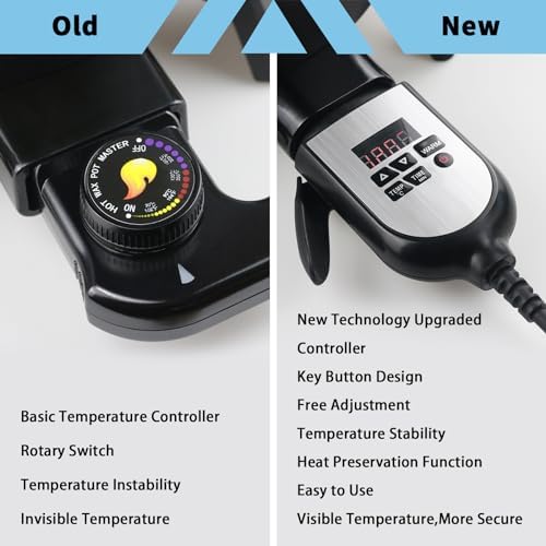 Melting Pot électrique de cire Pour la fabrication de bougies Pot antiadhésif de cire de soja de 7L avec bec à verser et contrôle de la température de pression sur bouton – Image 4