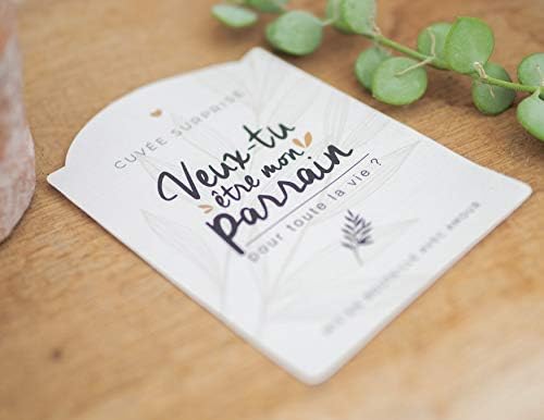 Manahia étiquette bouteille parrain - Veux-tu être mon parrain ? étiquette vin demande parrain - annonce naissance - demande parrain - annonce parrain - futur parrain - baptême – Image 2