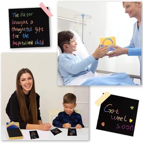 Cool Griffonnage Papier Gratter Cadeau - Cadeau pour Filles Garçons 3 Ans et Plus, Cadeau Anniversaire Original pour Fille Nièce, Rigolo Pâques Cadeau pour Fils Neveu, Cadeau Noël Enfants Étudiant Ado – Image 6