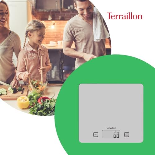 TERRAILLON - T1040 Balance de Cuisine - Argent - Capacité 5 kg - Tare, Conversions Liquides, Ultra-Fine – Image 6