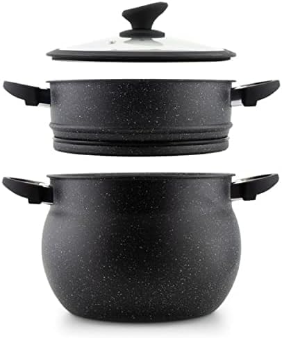 Royal Swiss® Couscousiere Noire en Pierre 8 litres – Image 5