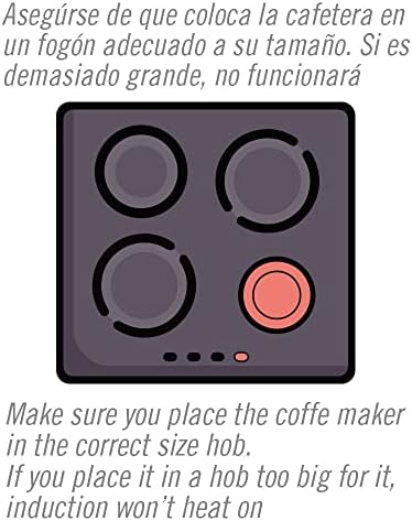 Nerthus FIH 833 Cafetière à induction 3 tasses, Machine à café Italien classique – Image 4