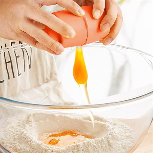 Outil De Casse-œufs, Ouvre-coquilles D'œufs, Outil De Craquage De Coquille D'œuf, Séparateur De Coquilles D'œufs Portatif Outils De Cuisson De Cuisine (Orange) – Image 2
