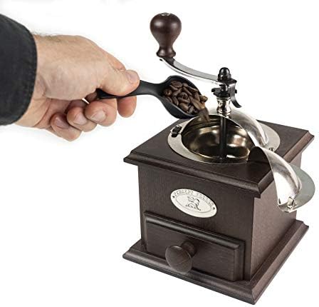 Peugeot Nostalgie Moulin à café Manuel Style Ancien, Mouture réglable, Couleur : Chocolat, Taille : 21 cm, Matière : Bois et INOX, 841-1 Noyer – Image 2