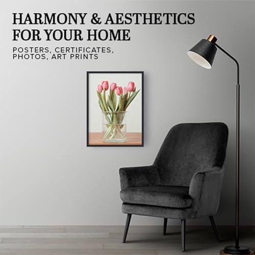 edihome, Cadre Photo A3, (1 Unité), 29,7 x 42, en Bois, Laminé Acrylique, pour Diplôme Universitaires, Mural, Décoration de Salon (Noir, 1 unité) – Image 5