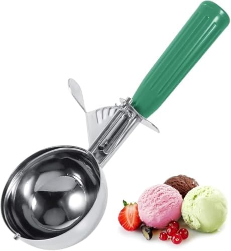 Cuillère à crème glacée - Cuillère cuillère à crème glacée à fruits en acier inoxydable pratique avec outil de cuisine en plastique (Couleur : Purple-4.2cm) – Image 13