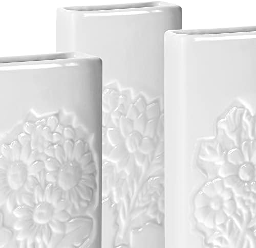 com-four® 3X humidificateur d'air en céramique - évaporateur de radiateur pour humidifier l'air ambiant - évaporateur d'eau - évaporateur de Chauffage (03 pièces - gaufrage Fleur) – Image 7