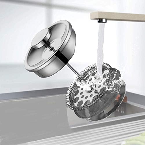 French Press Lot de 6 tamis de rechange pour cafetière à piston 350 ml/0,35 l/3 tasses en maille d'acier inoxydable – Image 4