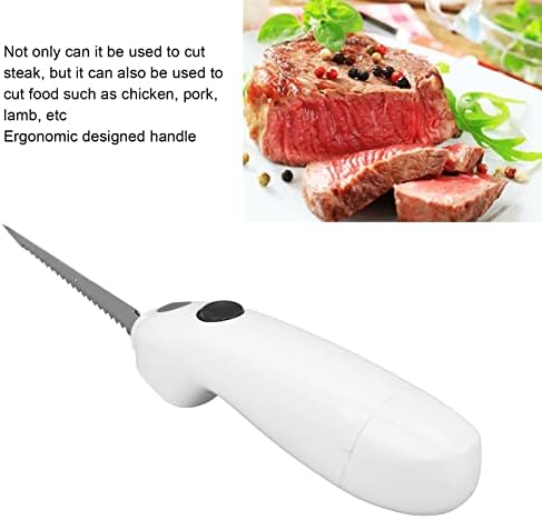 TOPINCN Couteau alimenté par Batterie, Couteaux électriques, Couteau à Steak Portable en Acier Inoxydable, Couteau à Filet électriqueFil pour la Maison, le Restaurant, le Pique-nique – Image 3