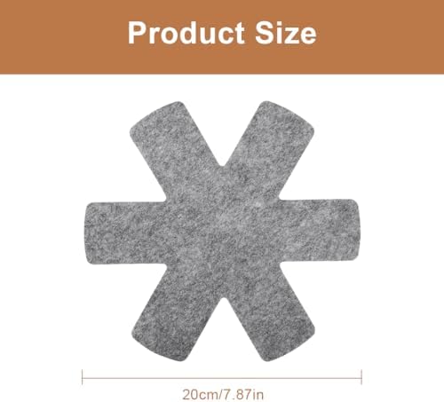 WMUVAZA Protection Casserole Protege Poele, 10 Pièces Protection Casseroles et Protège-Poêle, Premium Coussinets D'intercalaire Séparé et Protéger Les Surfaces Cuisine pour Éviter Les Rayures – Image 2