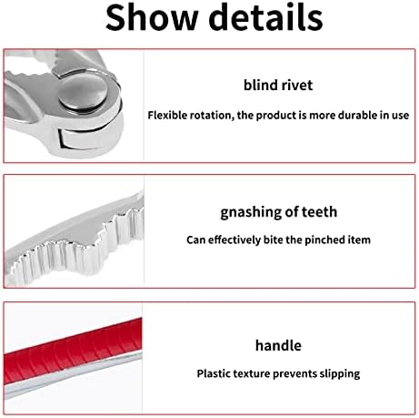 Casse-Noix avec en Silicone antidérapant ,Pince Casse Noix Manuel,Casse Noix,idéal pour décortiquer Tout Fruits à Coques comme des Noix, amandes, Noisettes, Pattes crustacés Crabe, Homard, (Rot) – Image 5