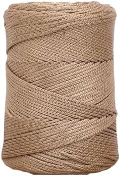 WNDUOKXH Fils à Crochet tricotés Creux en Polyester, Cordon épais pour l'artisanat de Bricolage, Fils à Crochet Creux pour Bricolage, Large Application, Kaki Clair – Image 26