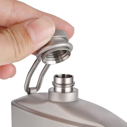 Flasque en titane, drapeau de hanche en titane portable, drapeau de sport en titane pur pour camping, randonnée, randonnée 260 ml – Image 7