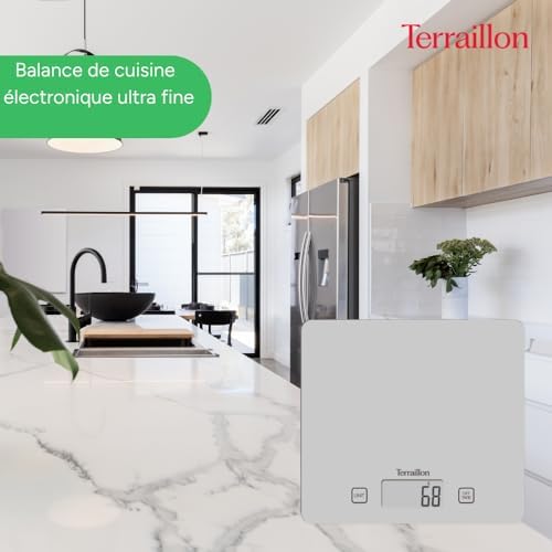 TERRAILLON - T1040 Balance de Cuisine - Argent - Capacité 5 kg - Tare, Conversions Liquides, Ultra-Fine – Image 2