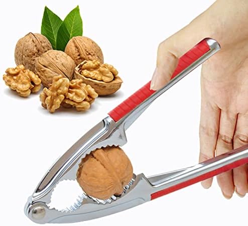 Casse-Noix avec en Silicone antidérapant ,Pince Casse Noix Manuel,Casse Noix,idéal pour décortiquer Tout Fruits à Coques comme des Noix, amandes, Noisettes, Pattes crustacés Crabe, Homard, (Rot) – Image 2
