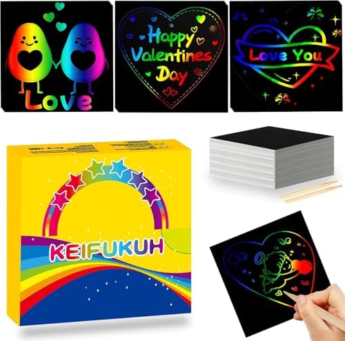 Cool Griffonnage Papier Gratter Cadeau - Cadeau pour Filles Garçons 3 Ans et Plus, Cadeau Anniversaire Original pour Fille Nièce, Rigolo Pâques Cadeau pour Fils Neveu, Cadeau Noël Enfants Étudiant Ado