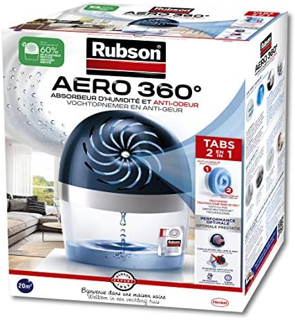 Rubson AERO 360° Absorbeur d'humidité pour pièce de 20 m², déshumidificateur d'air efficace, anti odeur & anti moisissure, inclus 1 recharge neutre 450 g - Packaging renforcé, envoi en toute sécurité – Image 11