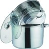 Kamberg - Couscoussier / Cuit Vapeur / Faitout 3 en 1 - Diamètre 30 cm - 15 Litres - Acier Inoxydable Haute Qualité - Couvercle en Verre - Tous Feux dont Induction - 0008074, 31,5 x 31,5 x 30 cm