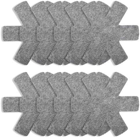 WMUVAZA Protection Casserole Protege Poele, 10 Pièces Protection Casseroles et Protège-Poêle, Premium Coussinets D'intercalaire Séparé et Protéger Les Surfaces Cuisine pour Éviter Les Rayures