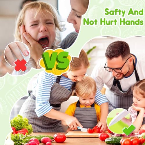 SaiXuan 31 Pièces Ensemble d'Ustensiles de Cuisine pour Enfants - Kit de Couteaux Montessori Sécurisés - Comprend Planches à Découper, Couteaux et Moule à Biscuits,Couteaux Montessori de 2 3 4 5 6 Ans – Image 5