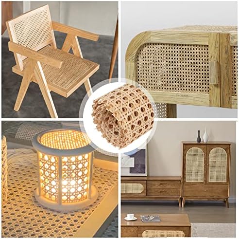 Plastique Sangle Rotin, 2 x 0,35m Sangle Cannage Rotin Rouleau, Carré Rouleau Rotin Cannage Rotin pour Bricolage Armoire Chaise Meuble – Image 4