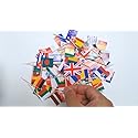 AhfuLife 100PCS Drapeau Cure-dent du Monde, Pic Drapeau de 100 Pays Mixtes pour Topper de Coupe, Cure Dent Drapeau Pays pour Euro Football Match Coupe du Monde Cocktail Bar JO Décoration – Image 7