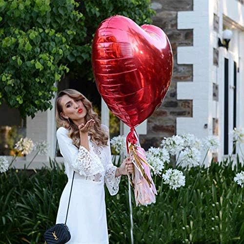 Ballon Coeur Rouge Geant XXL Hélium ou Air. Décoration Romantique pour La Saint Valentin, Déco Fiançailles et Mariage – Image 6