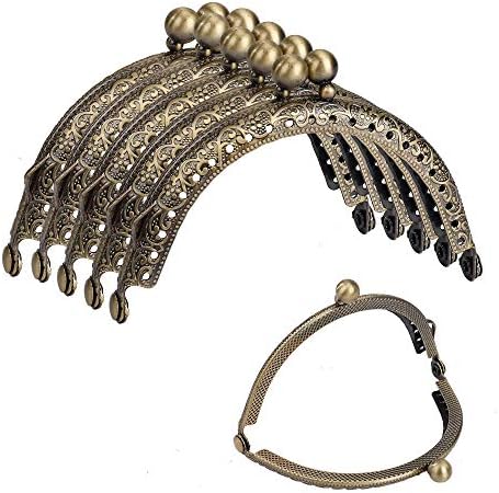 MengH-SHOP Arc en Métal Cadre Baiser Fermoir Serrure Semi-Circulaire Sac À Main Sac Cadre Fermoir Serrure Fermoirs Craft Cadre pour DIY Porte-Monnaie Faisant 10 Pièces (Bronze)